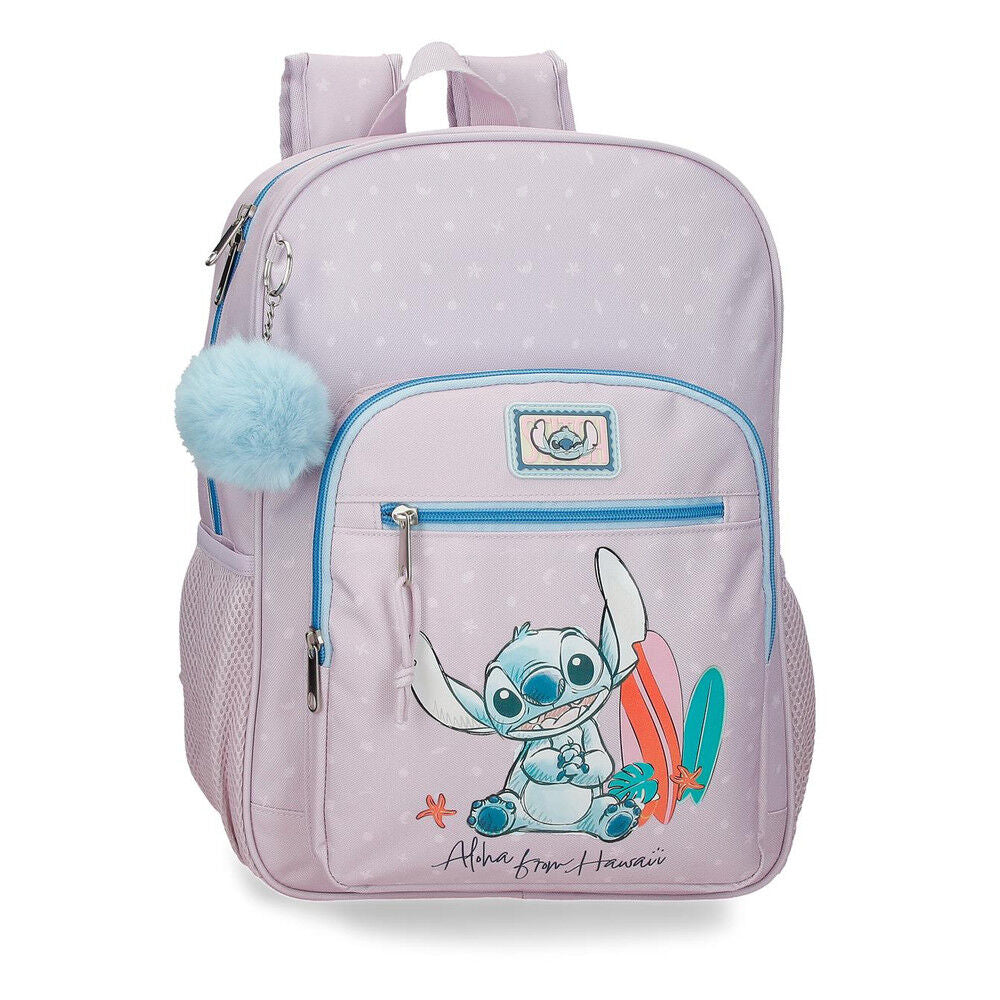 Mochila Escolar From Hawaii Stitch Disney 38cm Adaptável