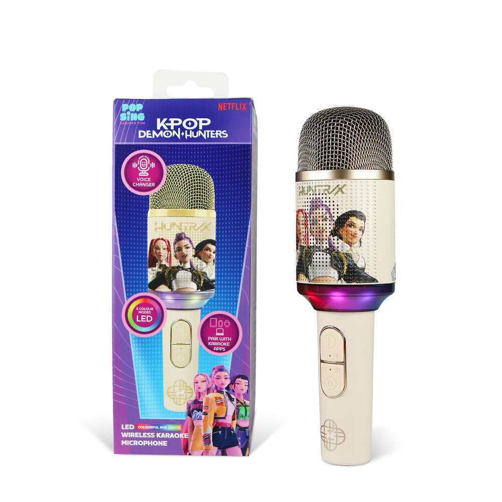 Microfone Karaoke LED Golden K-Pop Demon Hunter
