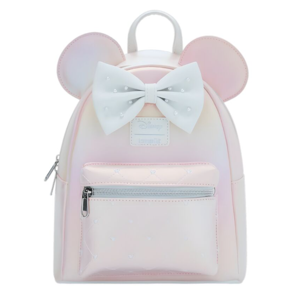 Mochila Casual Pink Pearl Minnie Mouse Disney Loungefly 26cm