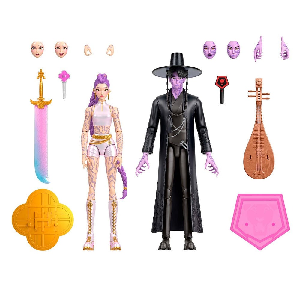 Pack 2 Figuras Rumi e Jinu K-Pop Demon Hunters 15cm