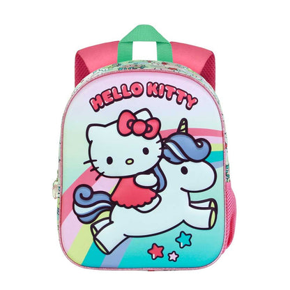 Mochila Pré-Escolar 3D Unicorn Hello Kitty 31cm