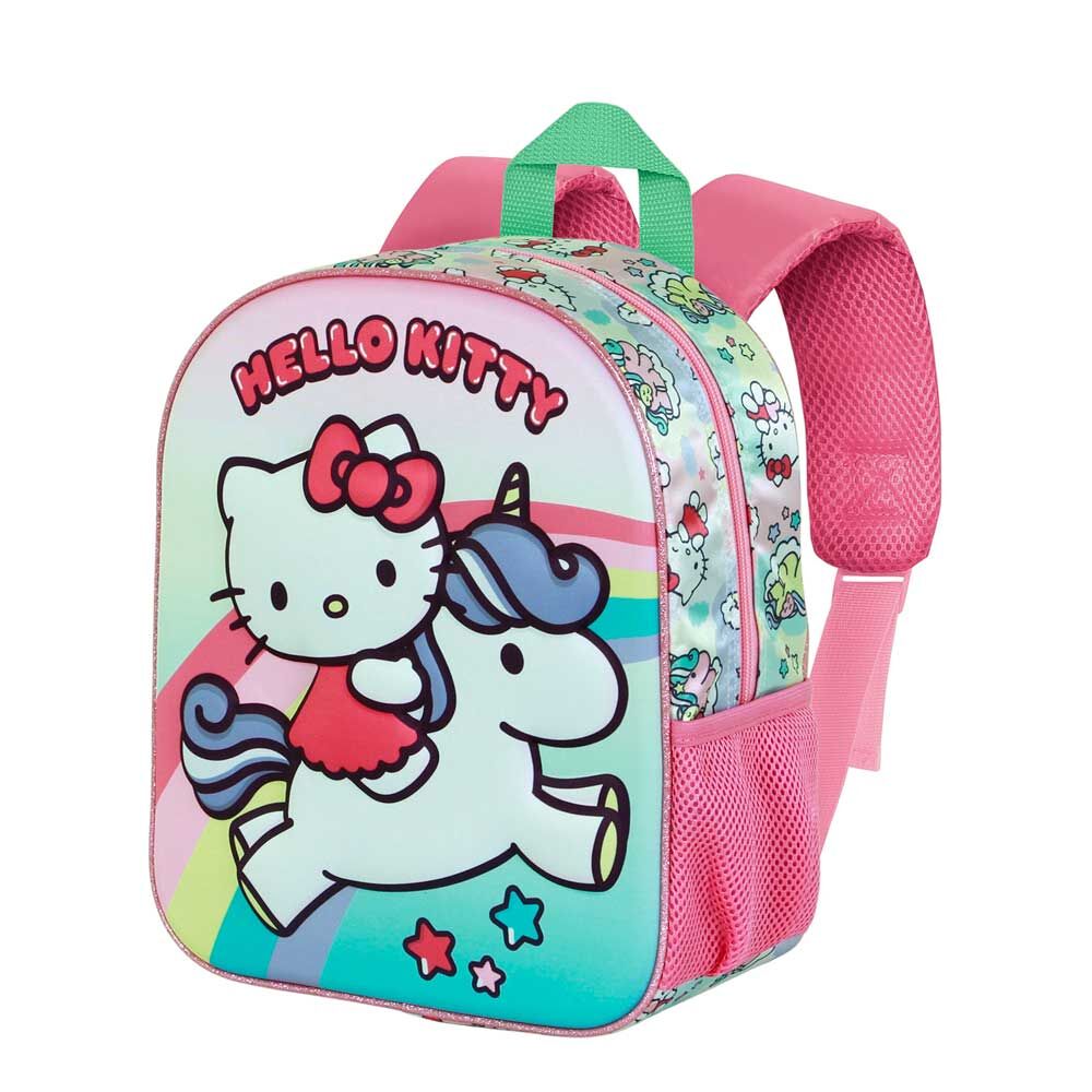 Mochila Pré-Escolar 3D Unicorn Hello Kitty 31cm