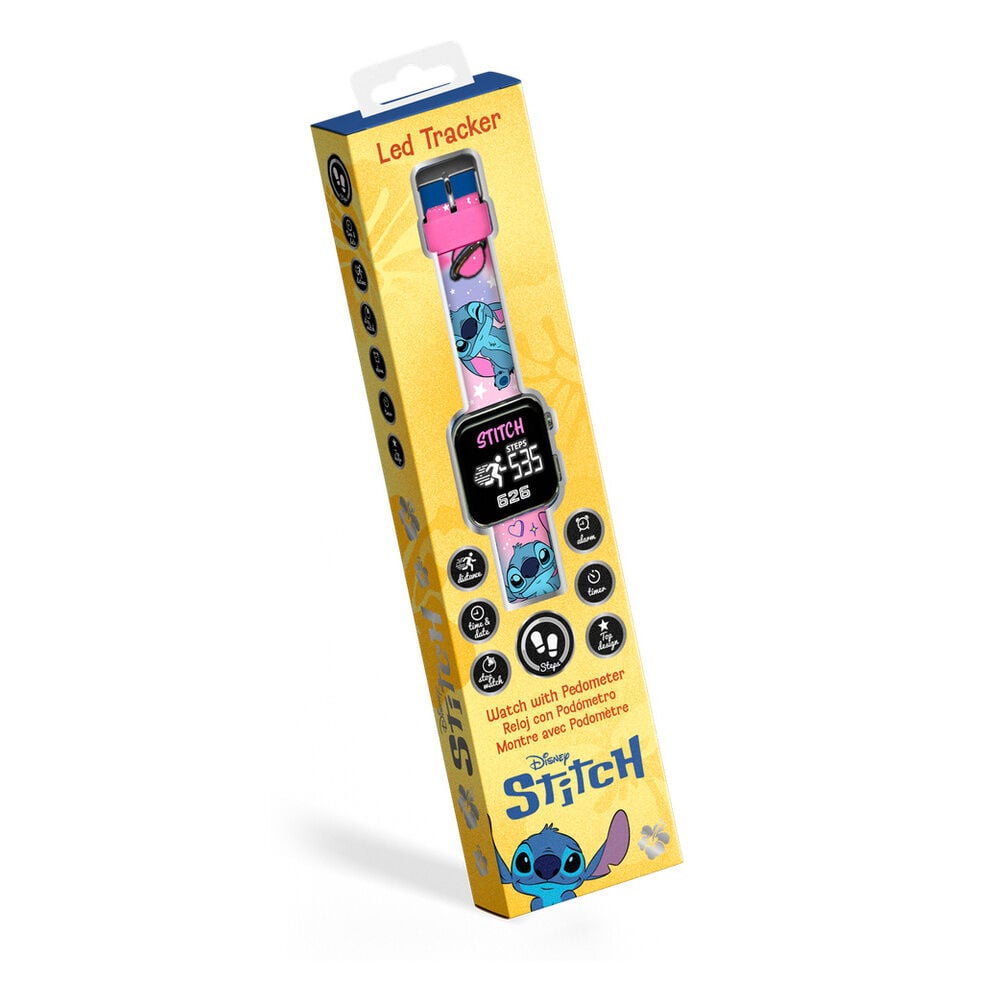 Relógio Led Multi-Funções Stitch Disney