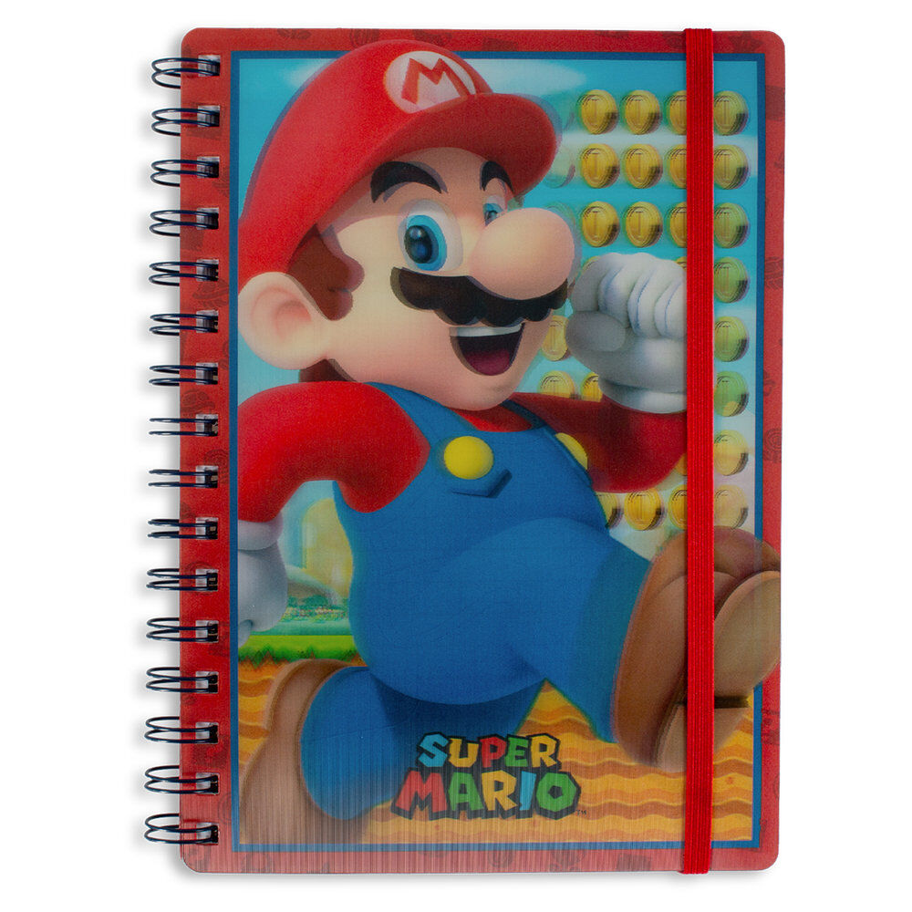 Caderno A5 Lenticular Super Mario Bros