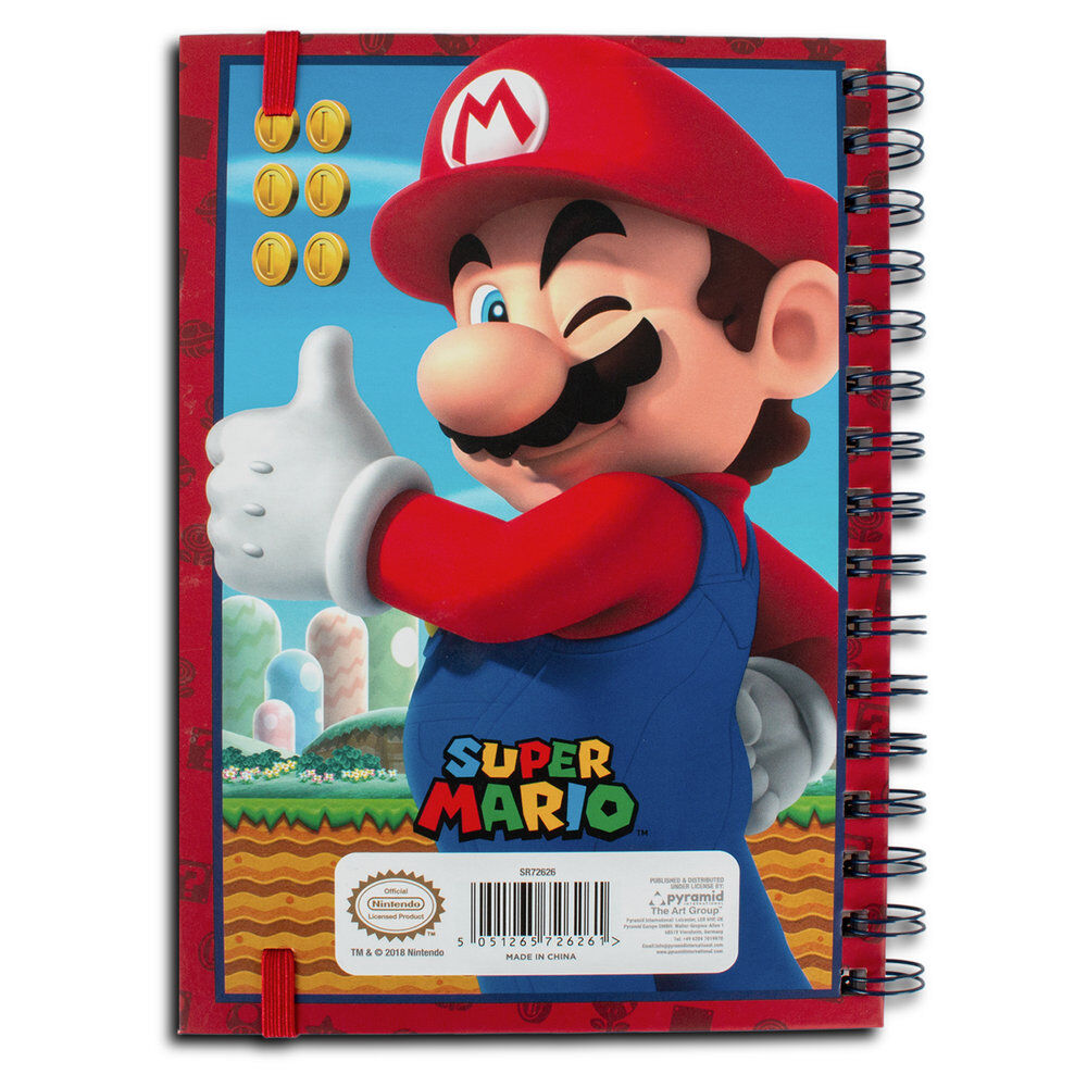 Caderno A5 Lenticular Super Mario Bros