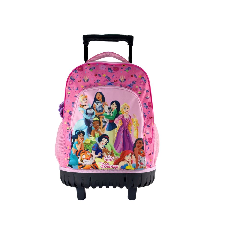 Mochila Escolar Trolley Princesas Disney 44cm