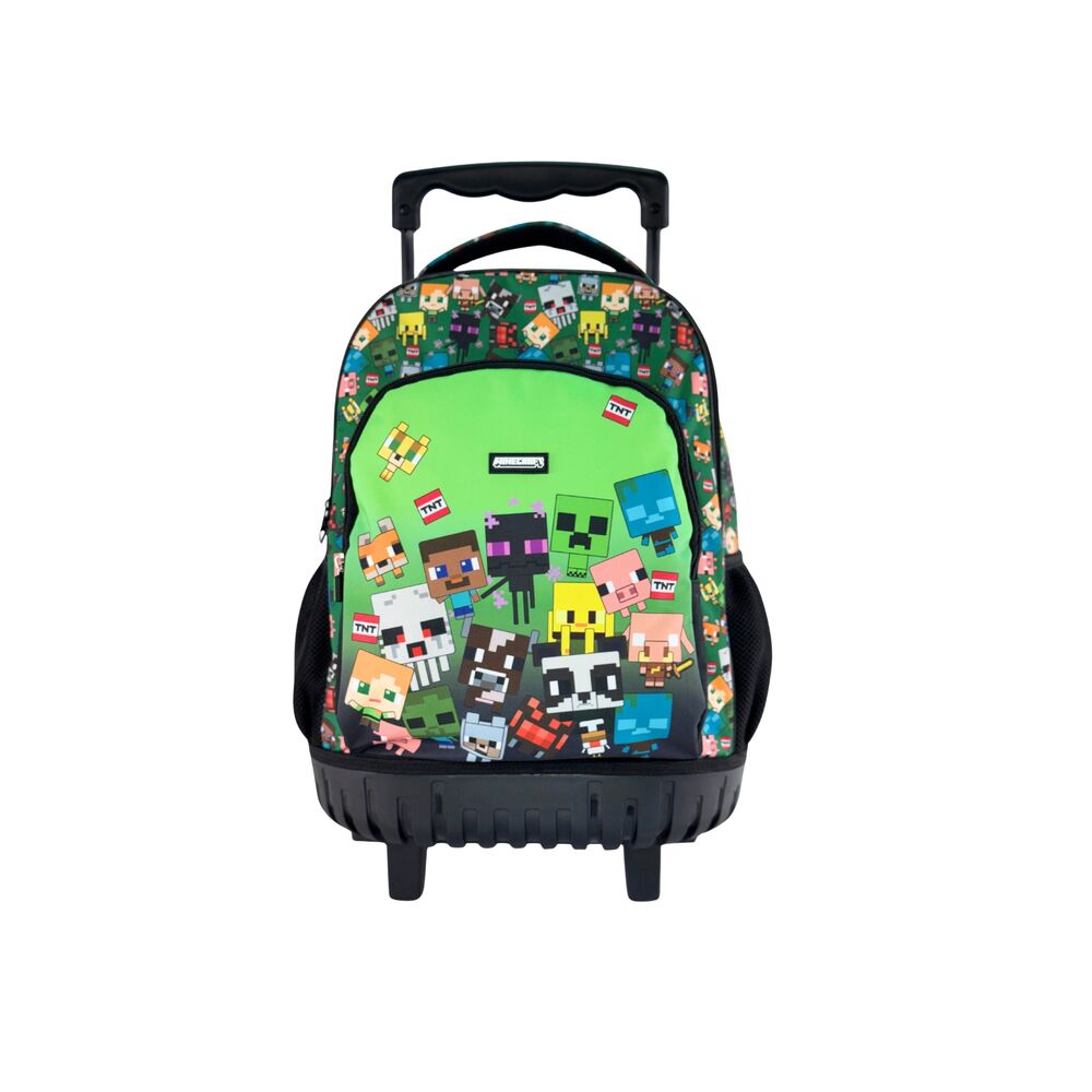 Mochila Escolar Trolley Characters Minecraft 44cm