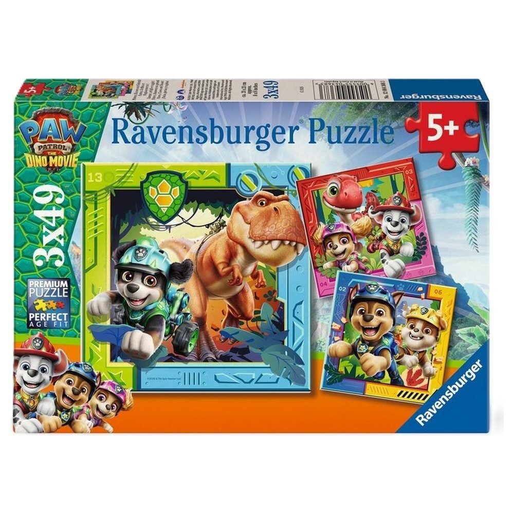 Puzzle Dino Movie Patrulha Pata Paw Patrol 3x49pcs