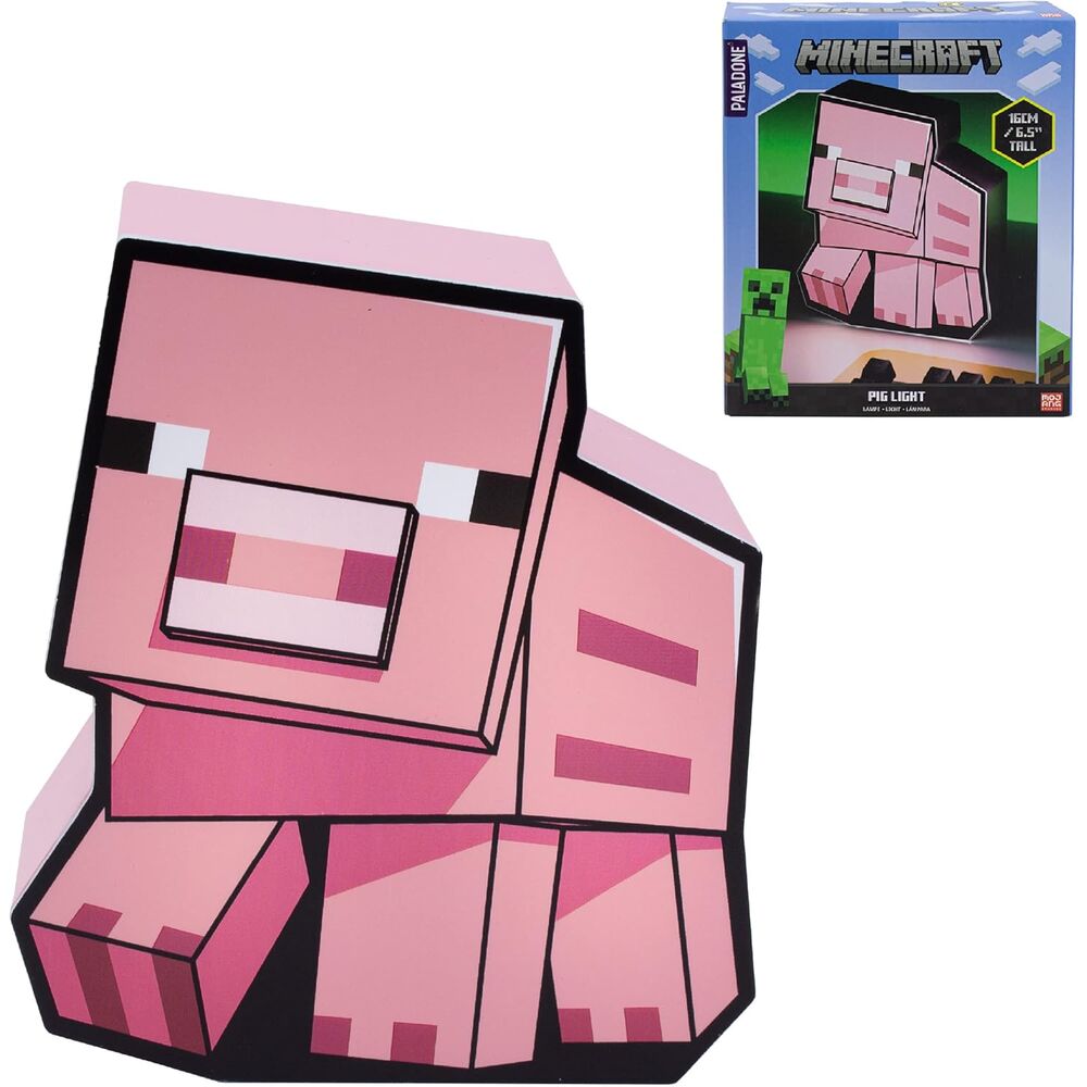 Lâmpada Pig Box Minecraft