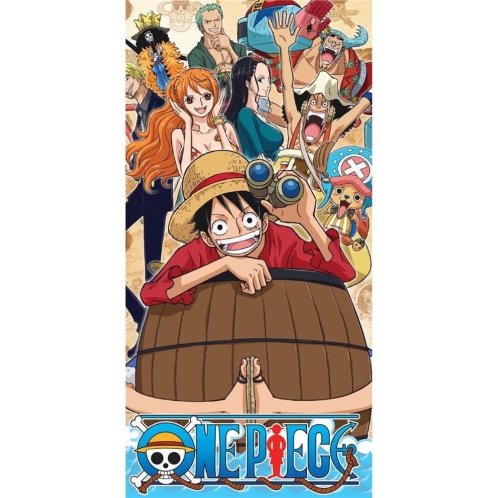 Toalha de Praia Microfibra Multipersonajes One Piece