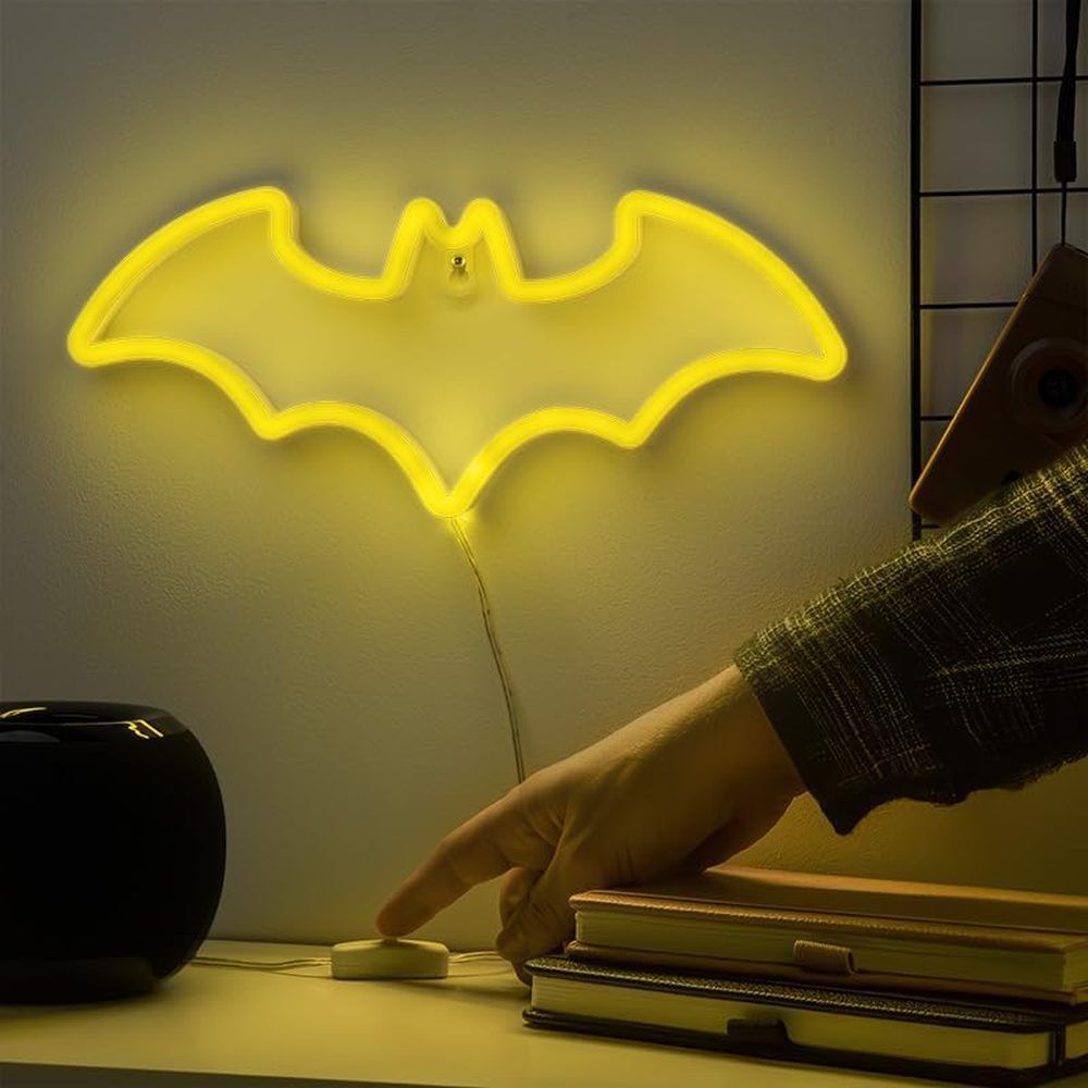 Candeeiro Neon LED para Parede Batman