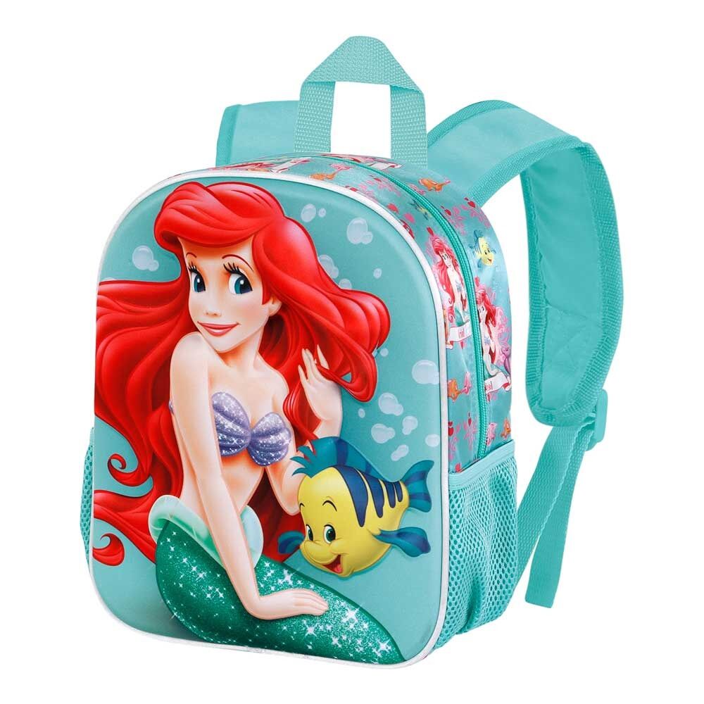 Mochila Pré-Escolar 3D The Little Mermaid Ariel Disney 30cm