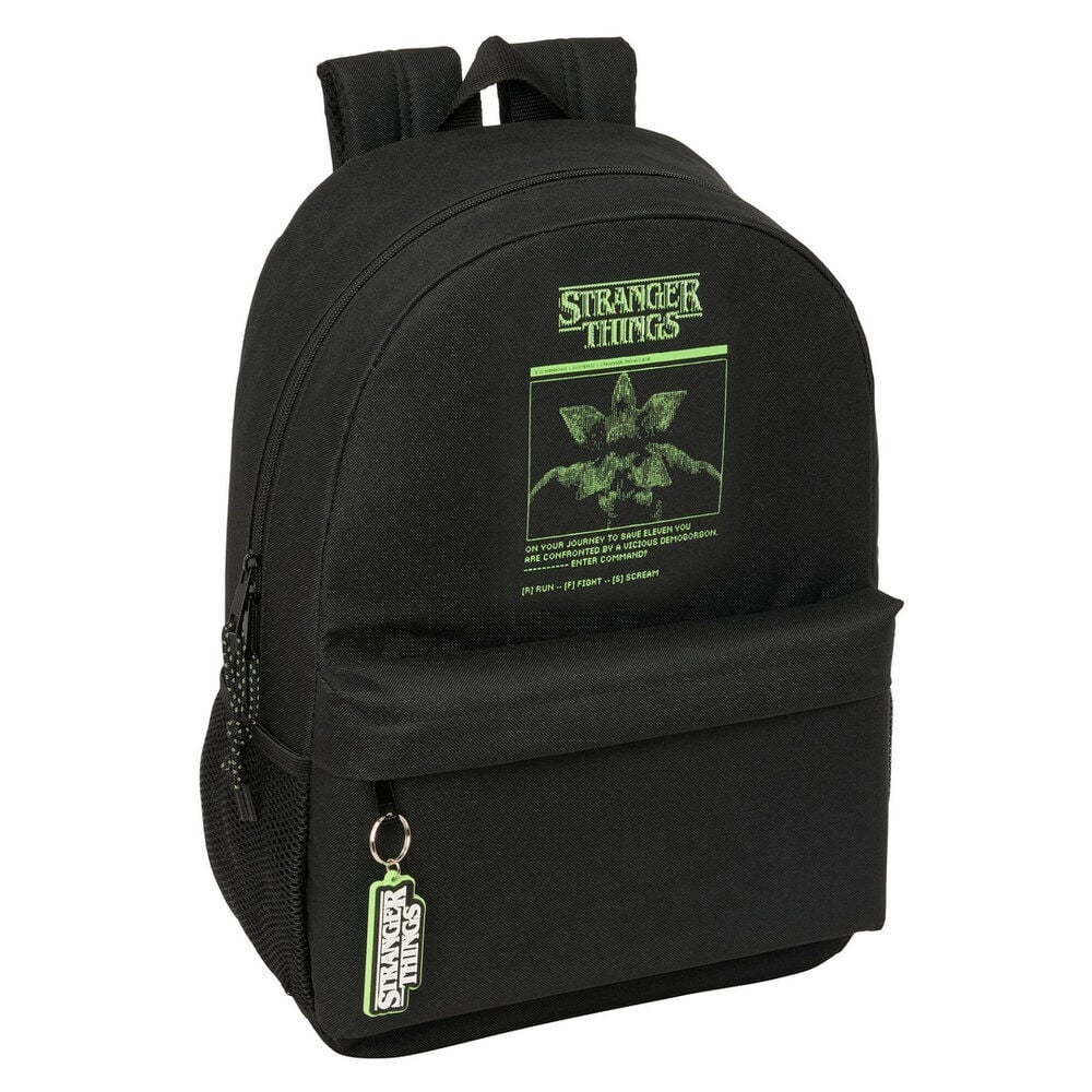 Mochila Escolar Stranger Things 46cm Adaptável