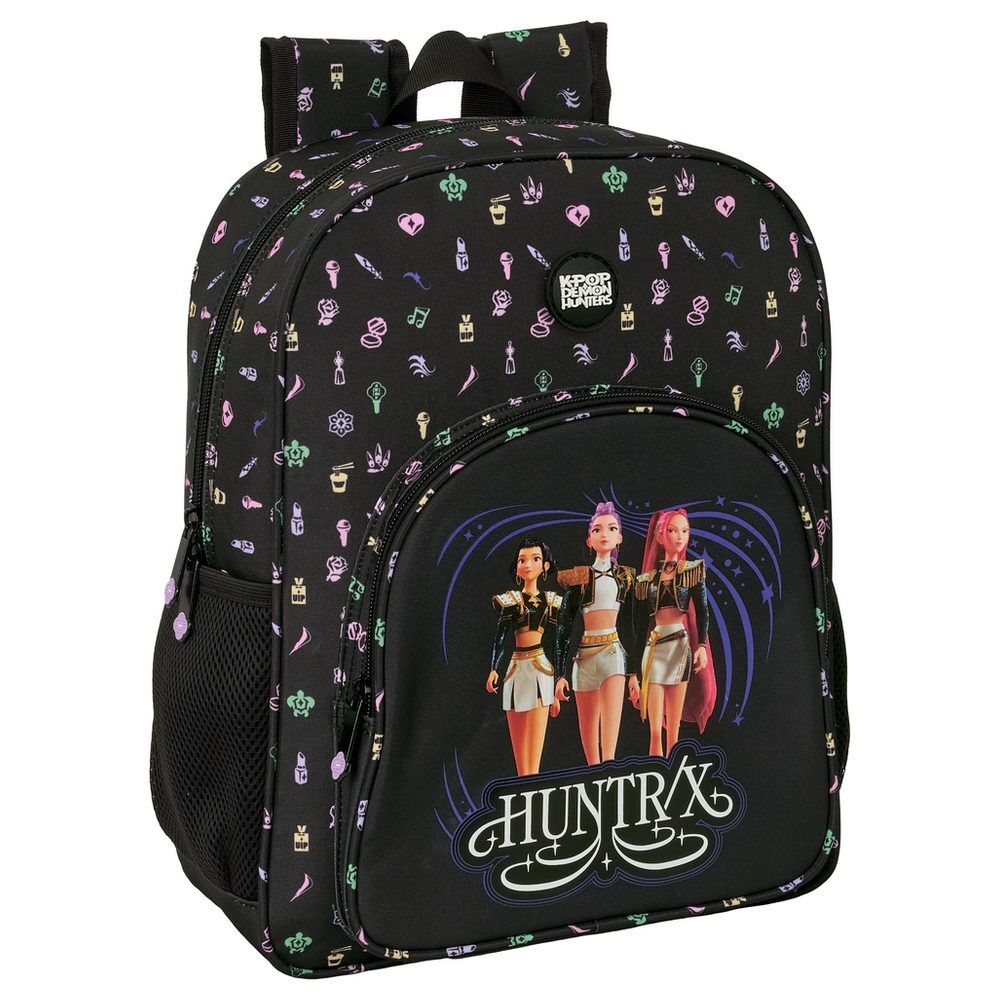 Mochila Escolar Sound K-Pop Demon Hunters 38cm Adaptável