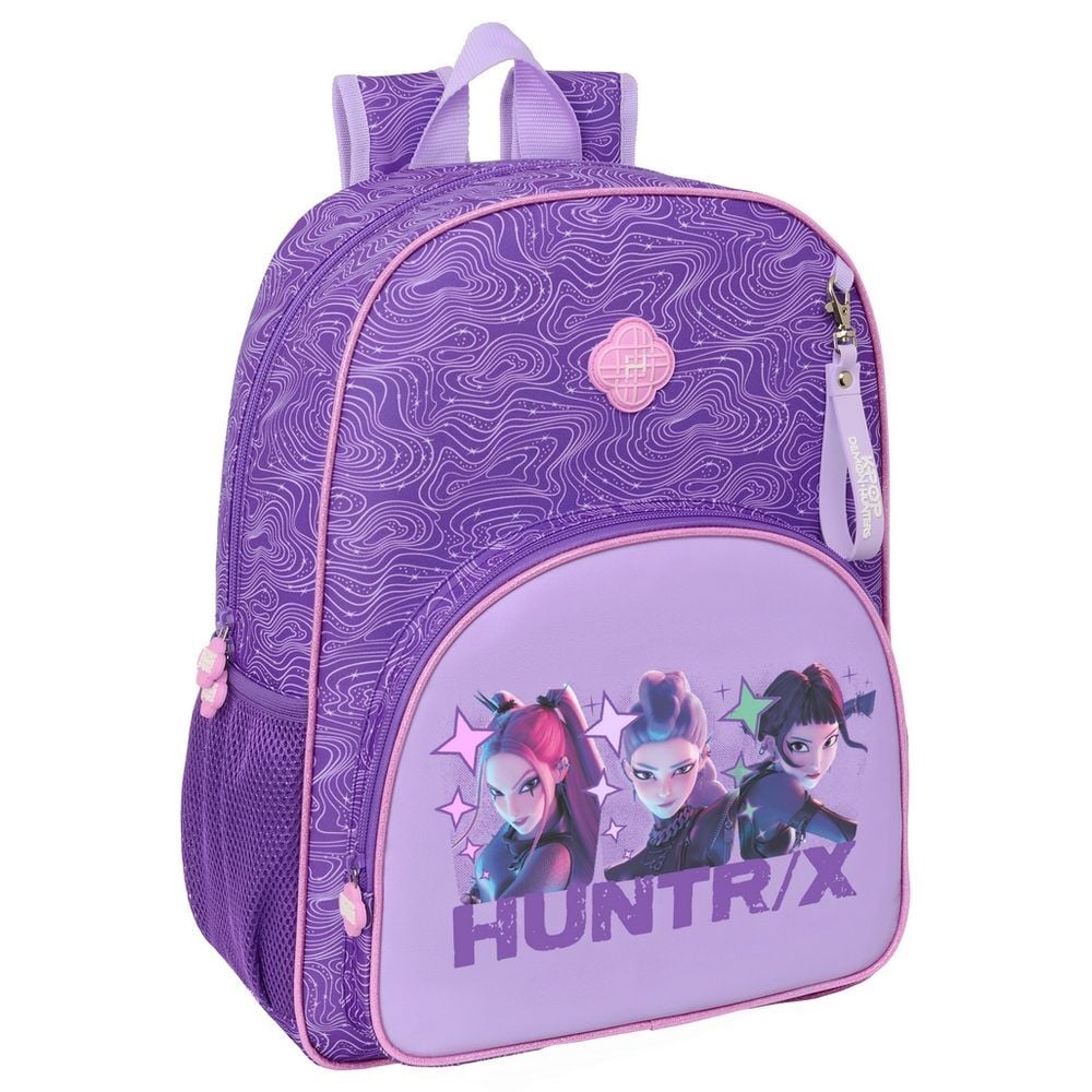 Mochila Escolar Battle K-Pop Demon Hunters 42cm Adaptável