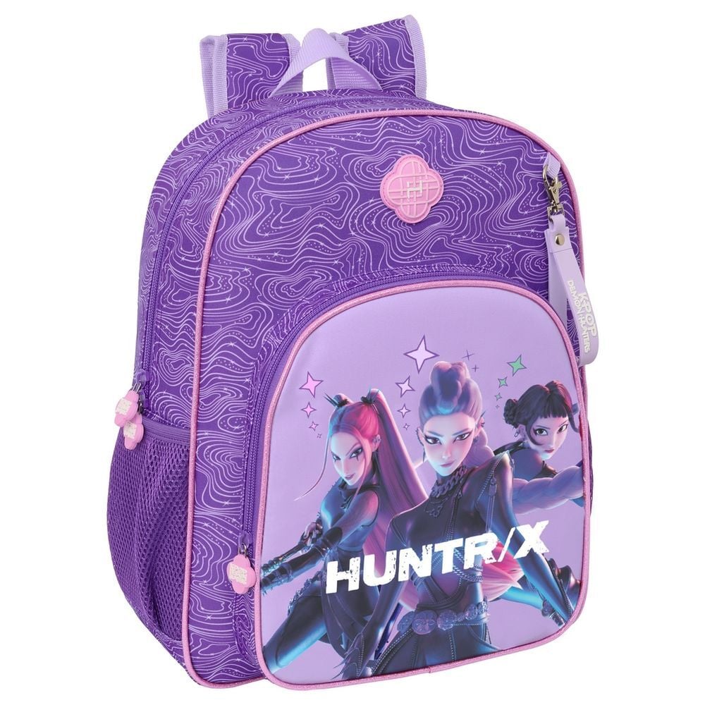 Mochila Escolar Battle K-Pop Demon Hunters 38cm Adaptável