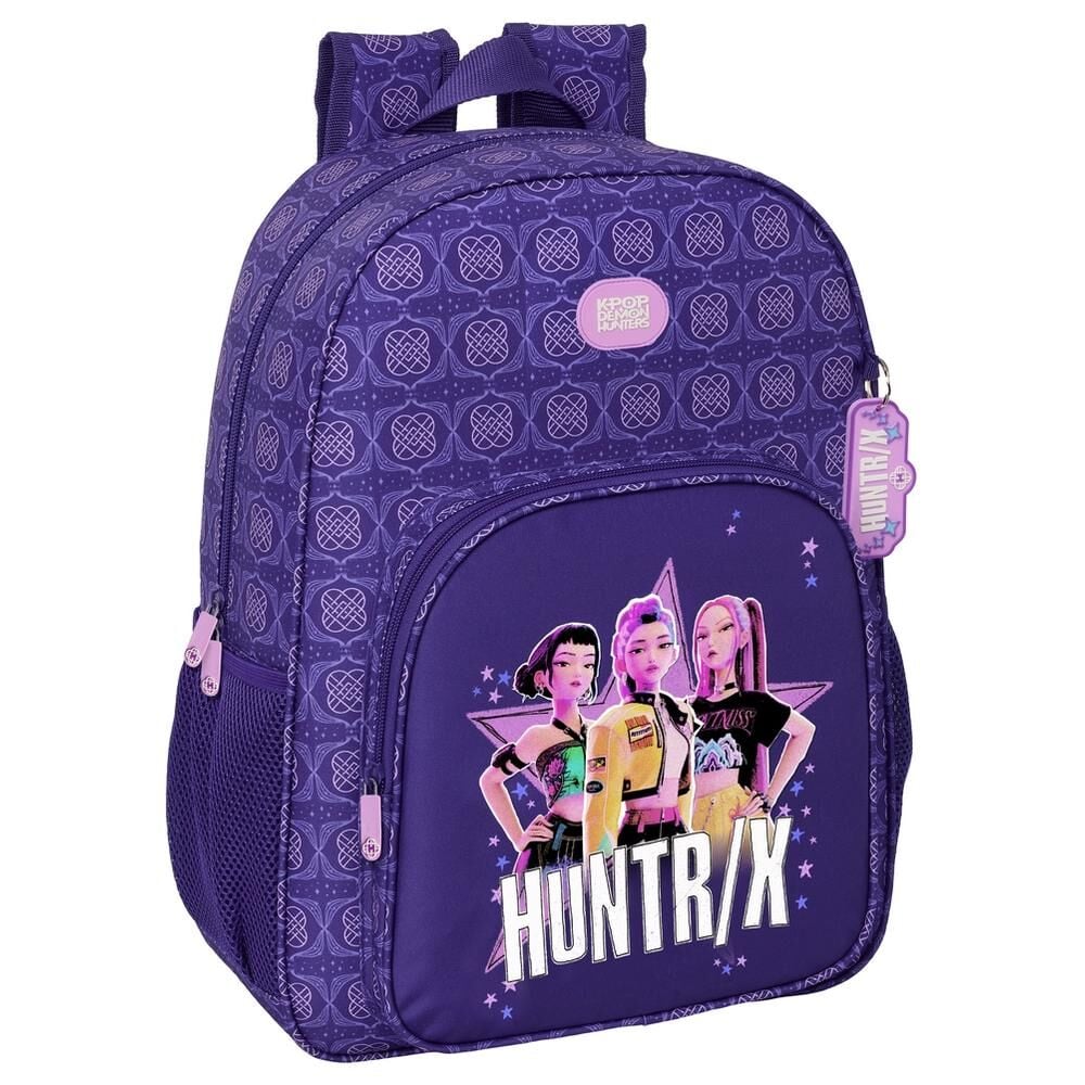 Mochila Escolar Figthers K-Pop Demon Hunters 42cm Adaptável