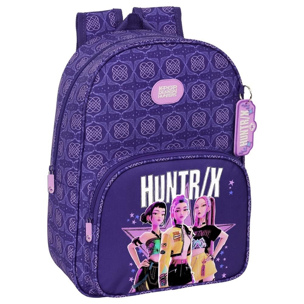 Mochila Pré-Escolar Figthers K-Pop Demon Hunters 34cm Adaptável