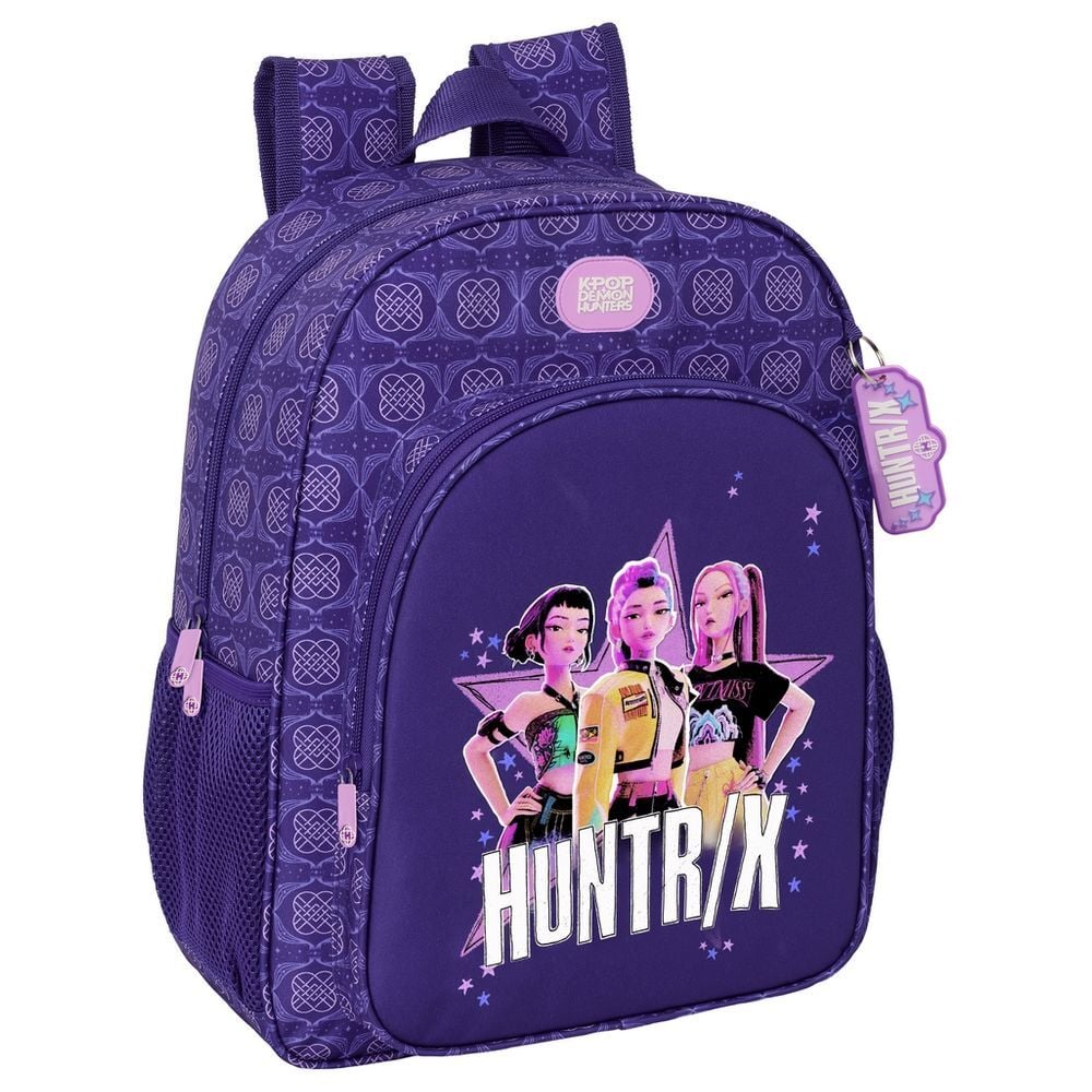 Mochila Escolar Figthers K-Pop Demon Hunters 38cm Adaptável