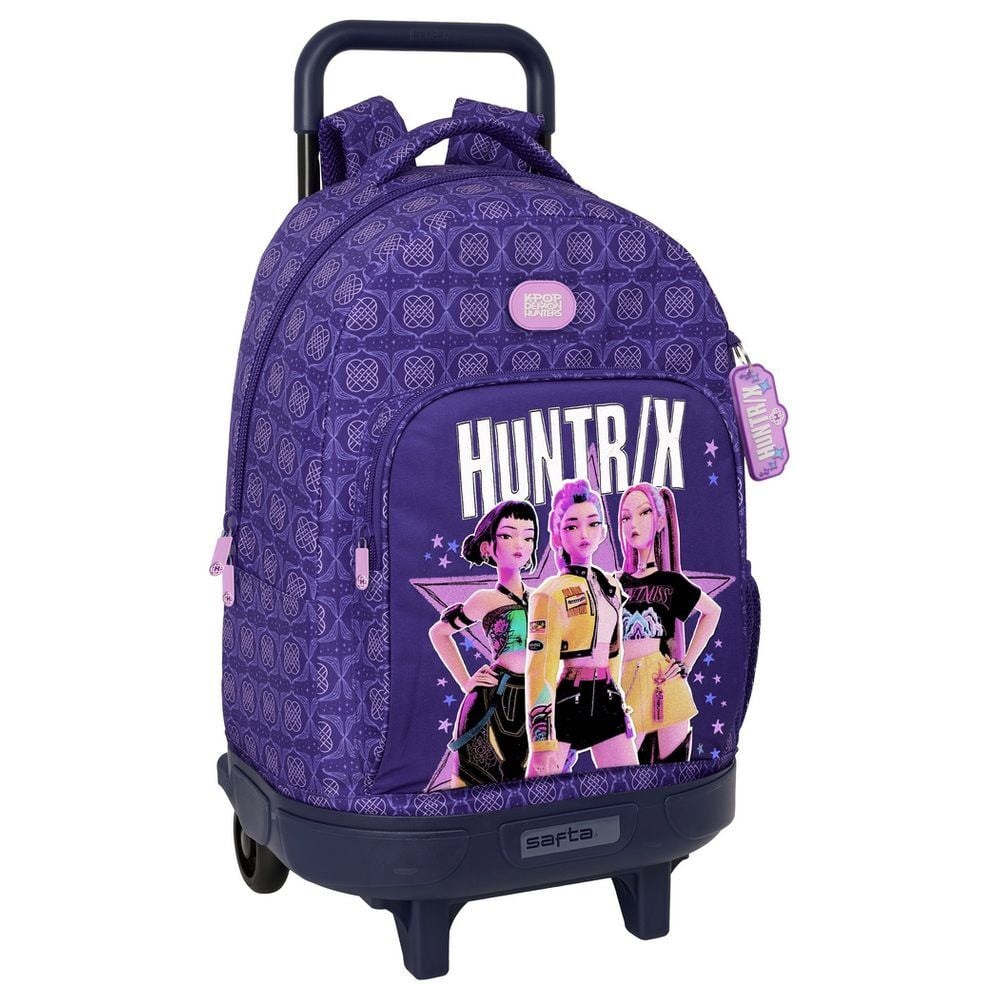 Mochila Escolar Trolley Compact Figthers K-Pop Demon Hunters 45cm