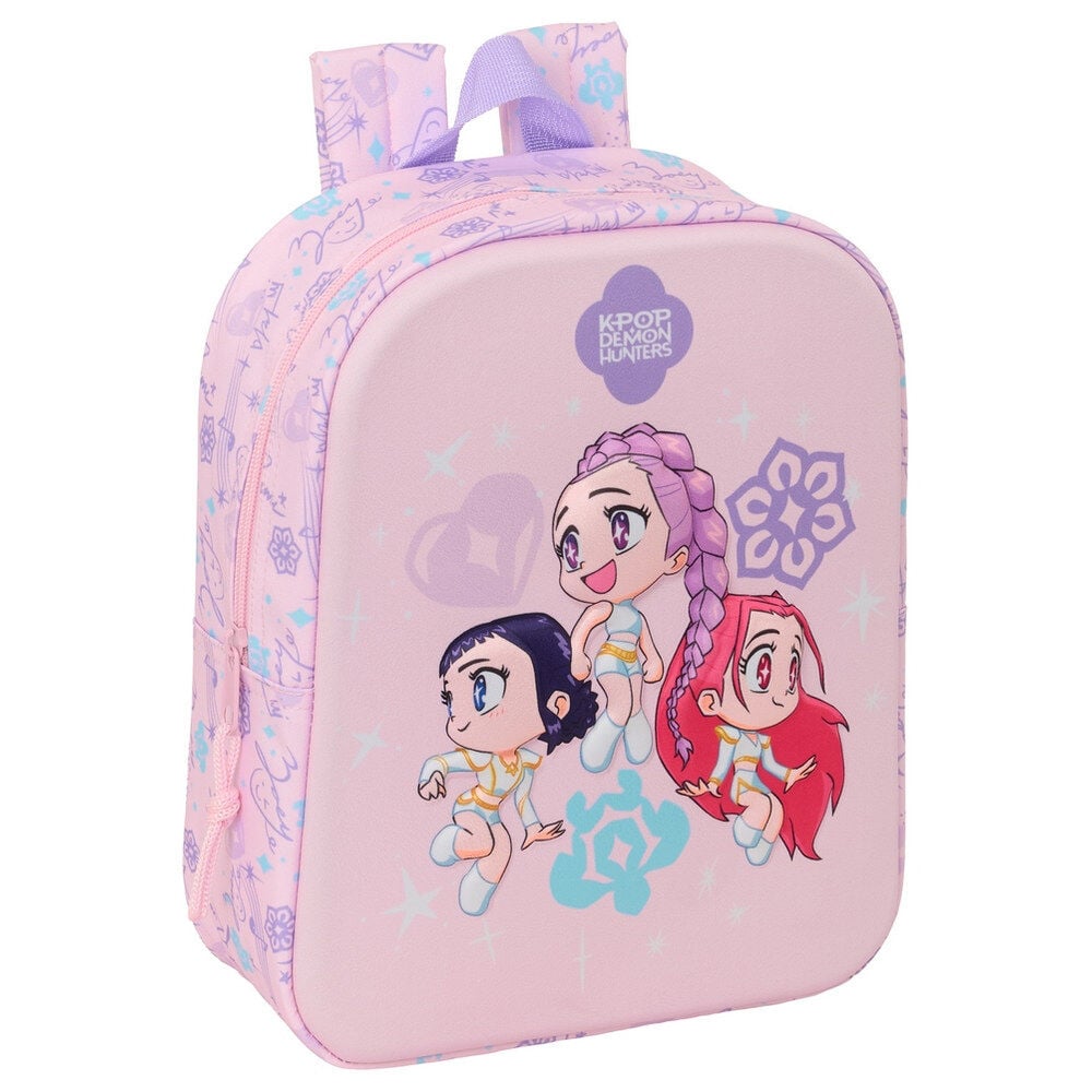 Mochila Creche 3D Chibi K-Pop Demon Hunters 27cm