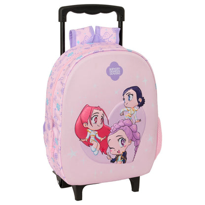 Mochila Pré-Escolar Trolley 3D Chibi K-Pop Demon Hunters 33cm