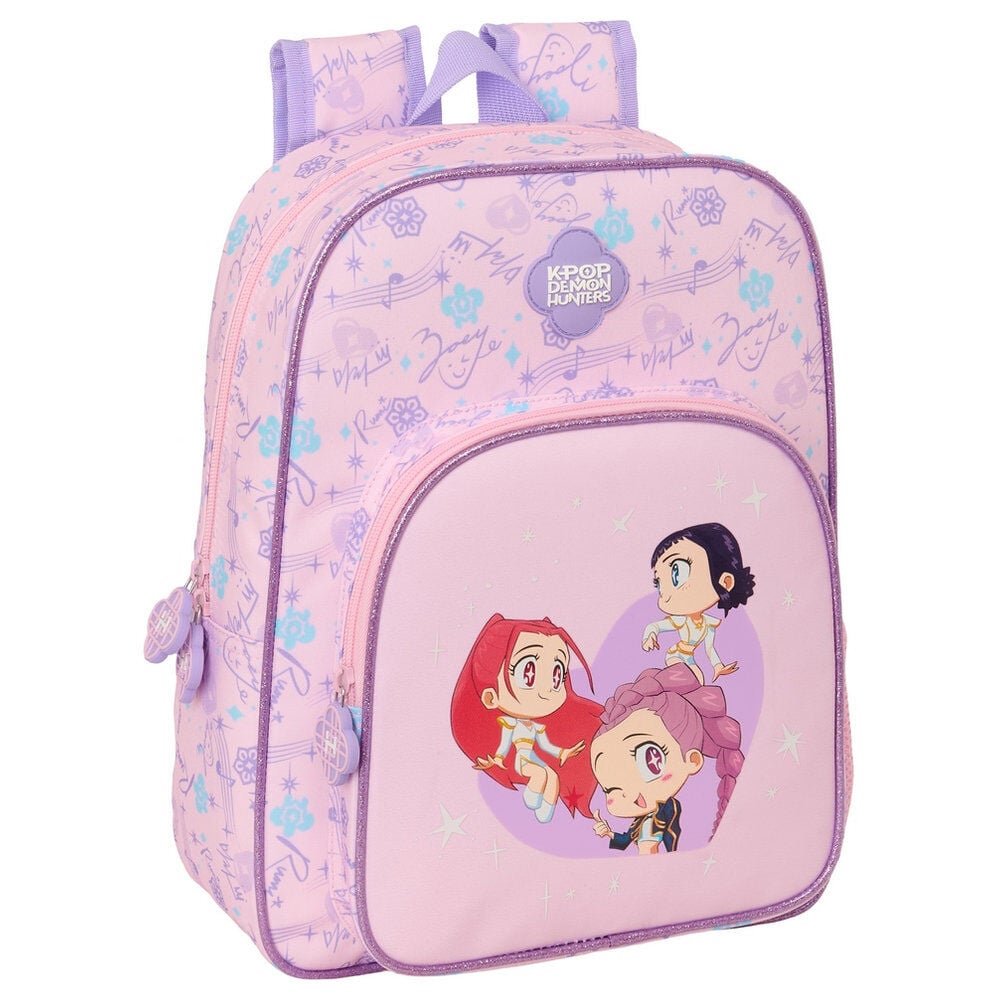 Mochila Pré-Escolar Chibi K-Pop Demon Hunters 34cm Adaptável