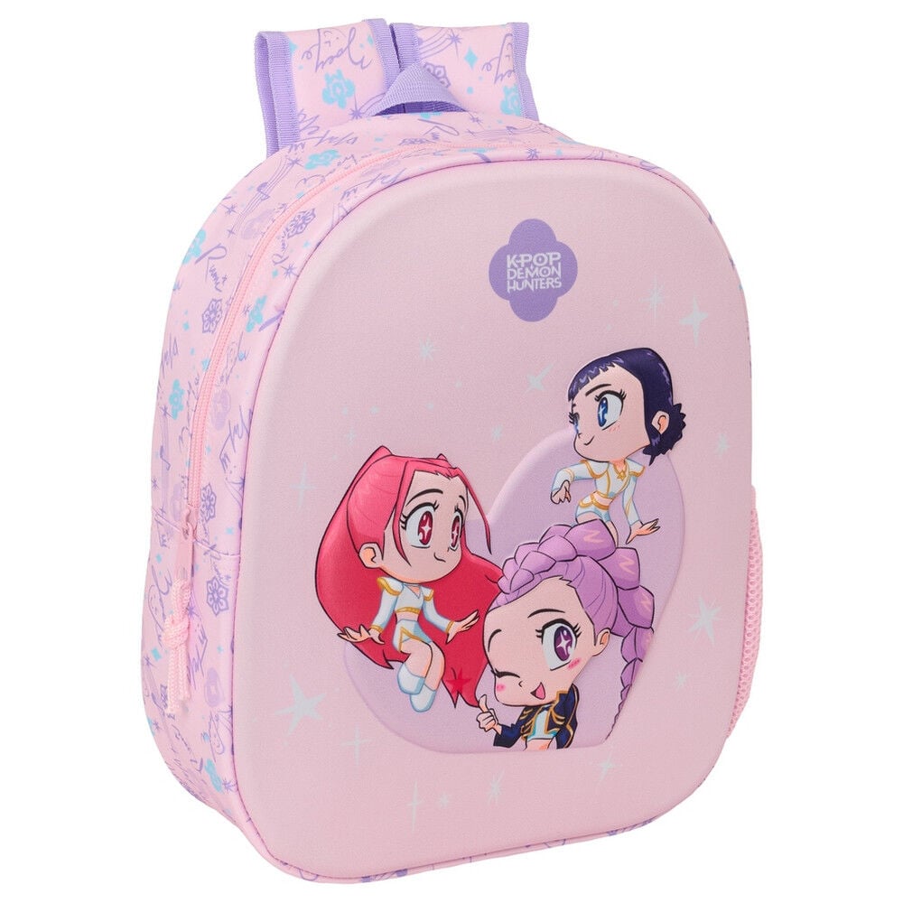 Mochila Pré-Escolar 3D Chibi K-Pop Demon Hunters 33cm