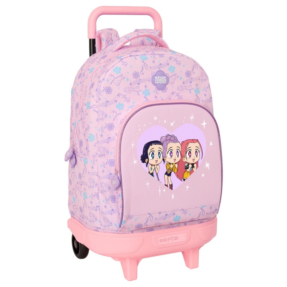 Mochila Escolar Trolley Compact Chibi K-Pop Demon Hunters 45cm