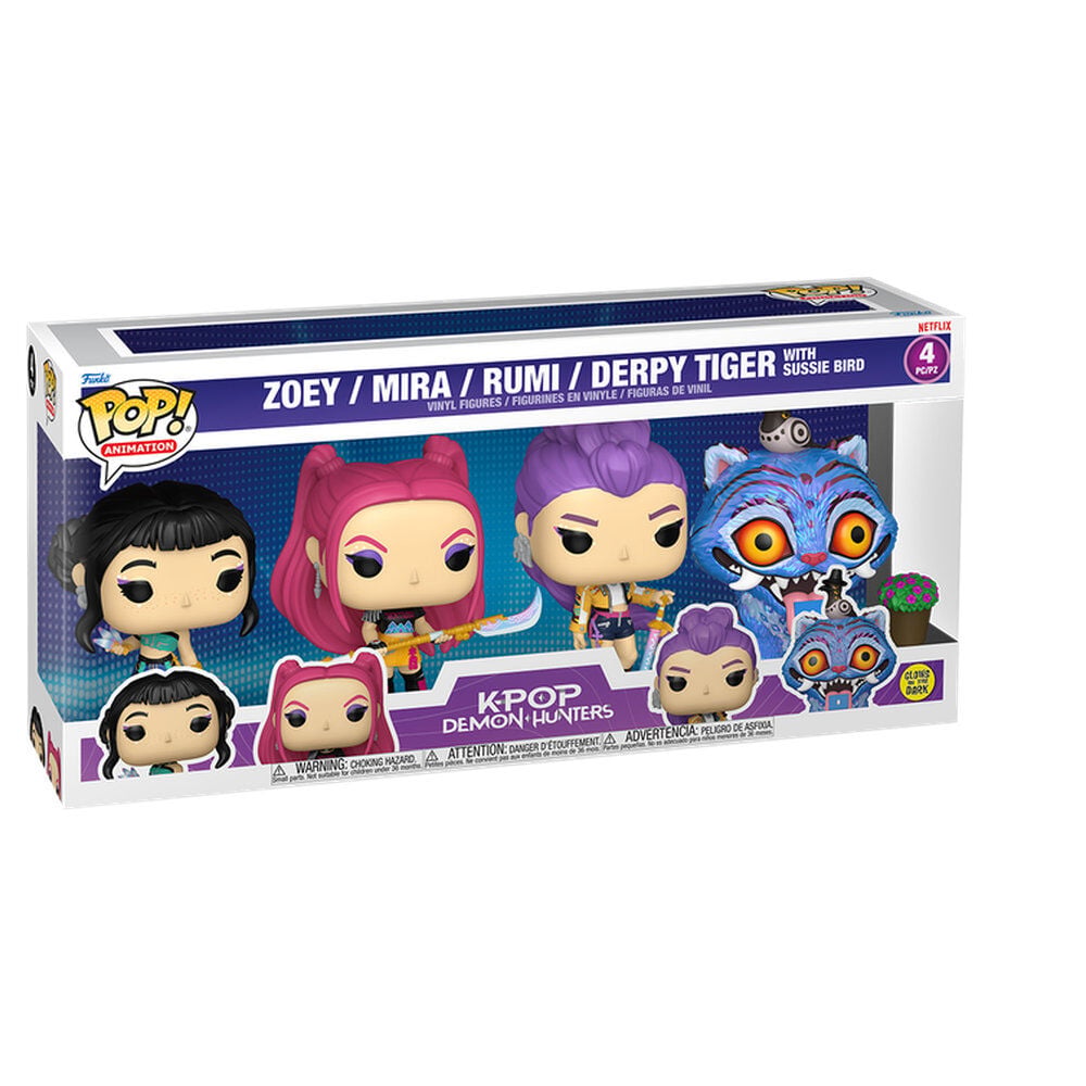 Pack 4 Figuras Funko POP K-Pop Demon Hunters Huntr/X
