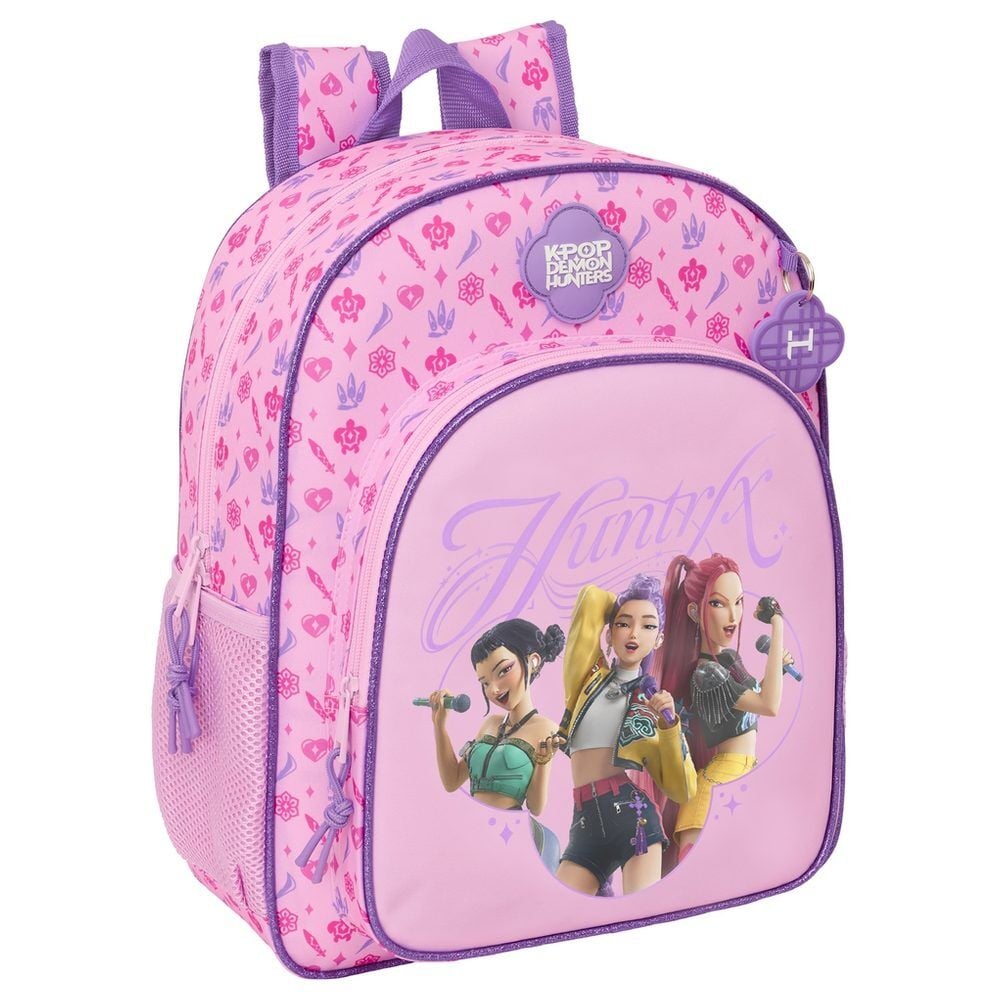 Mochila Escolar Stage K-Pop Demon Hunters 38cm Adaptável