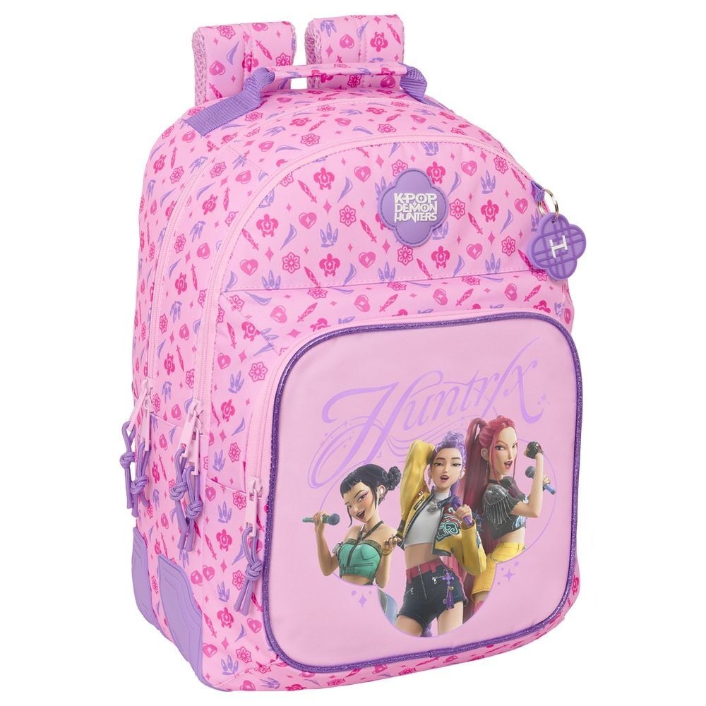 Mochila Escolar Stage K-Pop Demon Hunters 42cm Adaptável