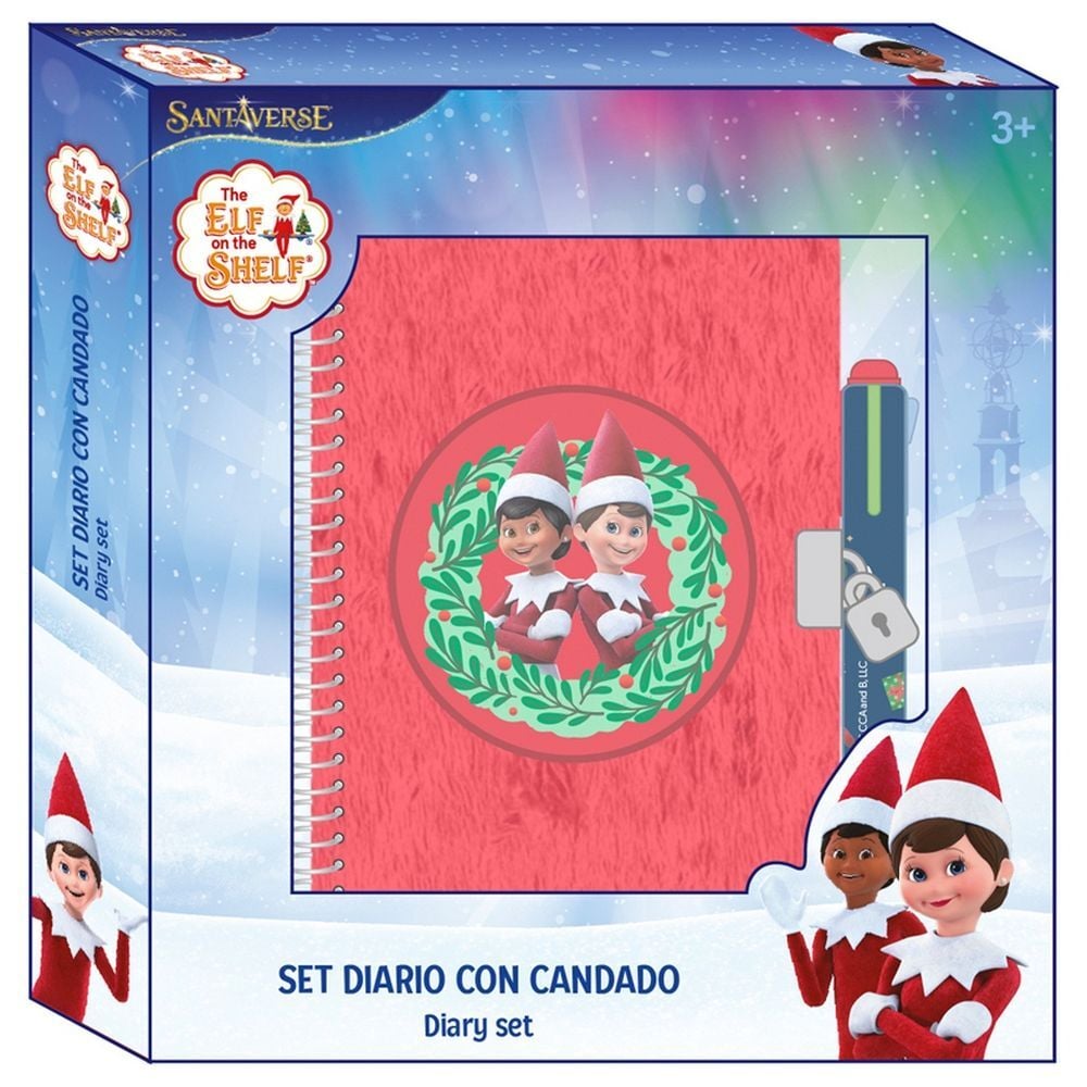 Diário + Caneta 4 Cores Elf On the Shelf