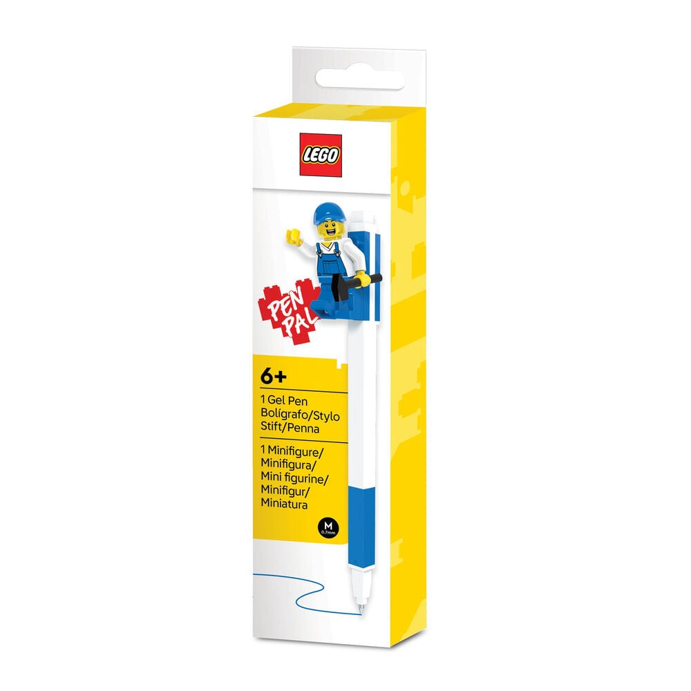 Caneta de Gel Lego Azul com Minifigura