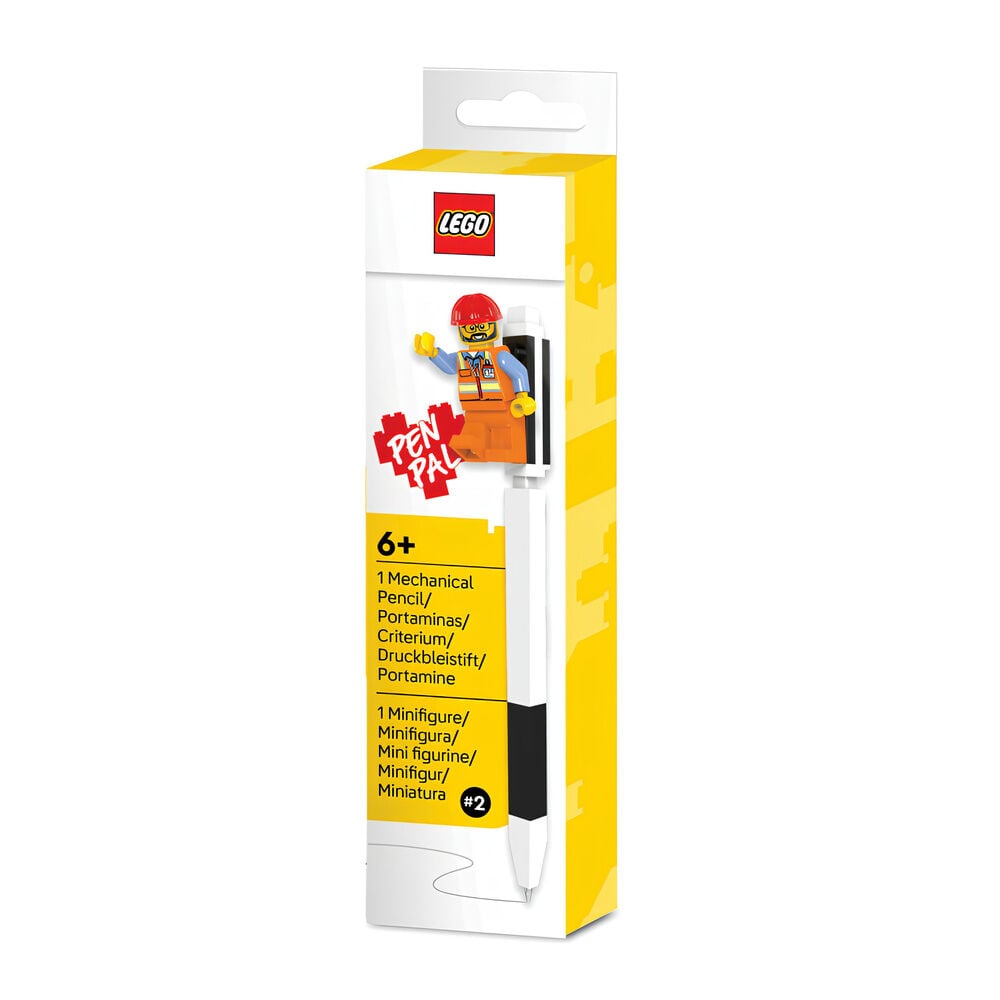 Lapiseira Lego preta com minifigura