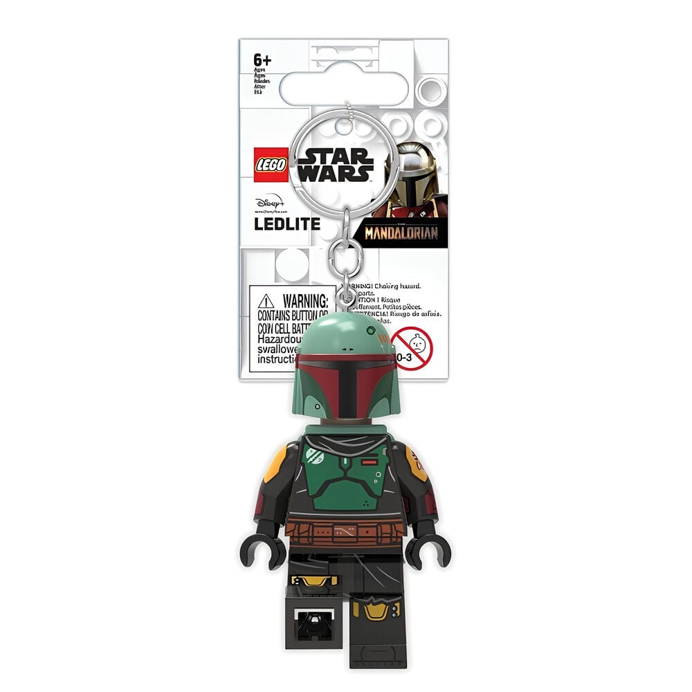 Porta-Chaves com Luz The Mandalorian Boba Fett Star Wars Lego