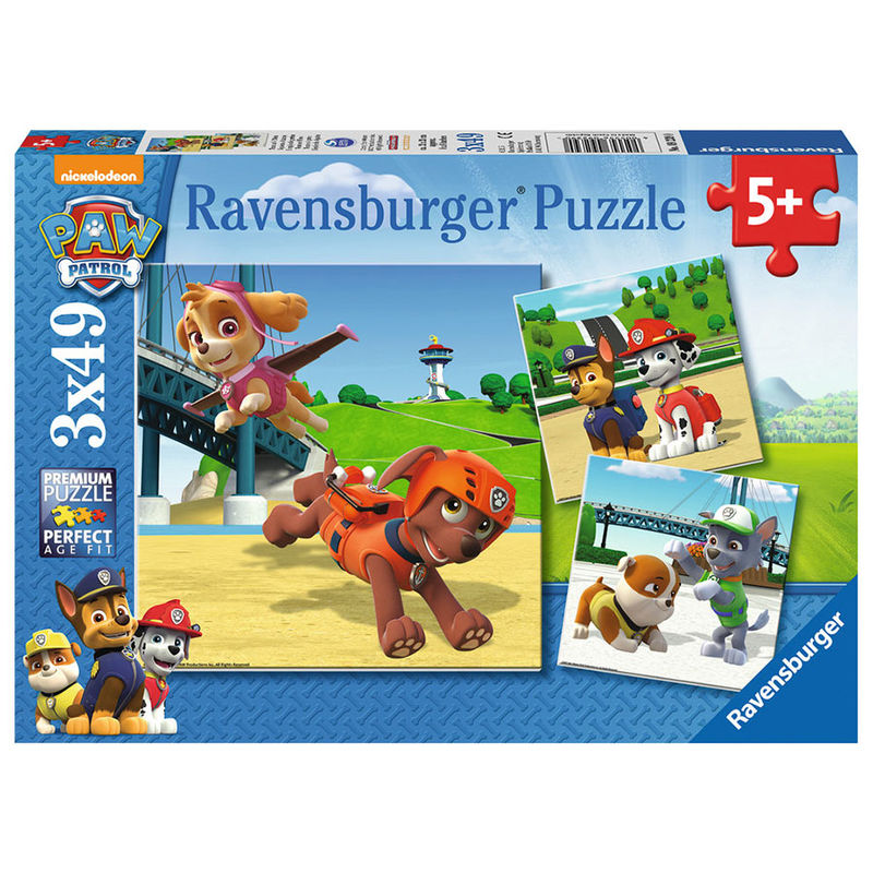 Puzzles Patrulha Pata 3x49pcs