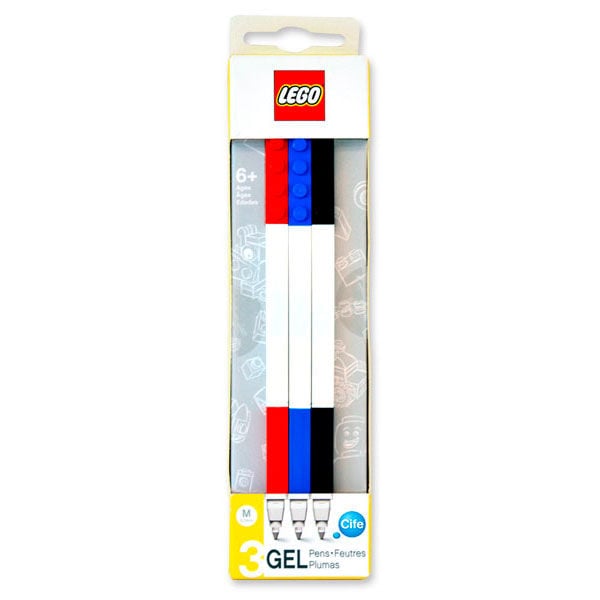 Conjunto de 3 canetas de gel Lego