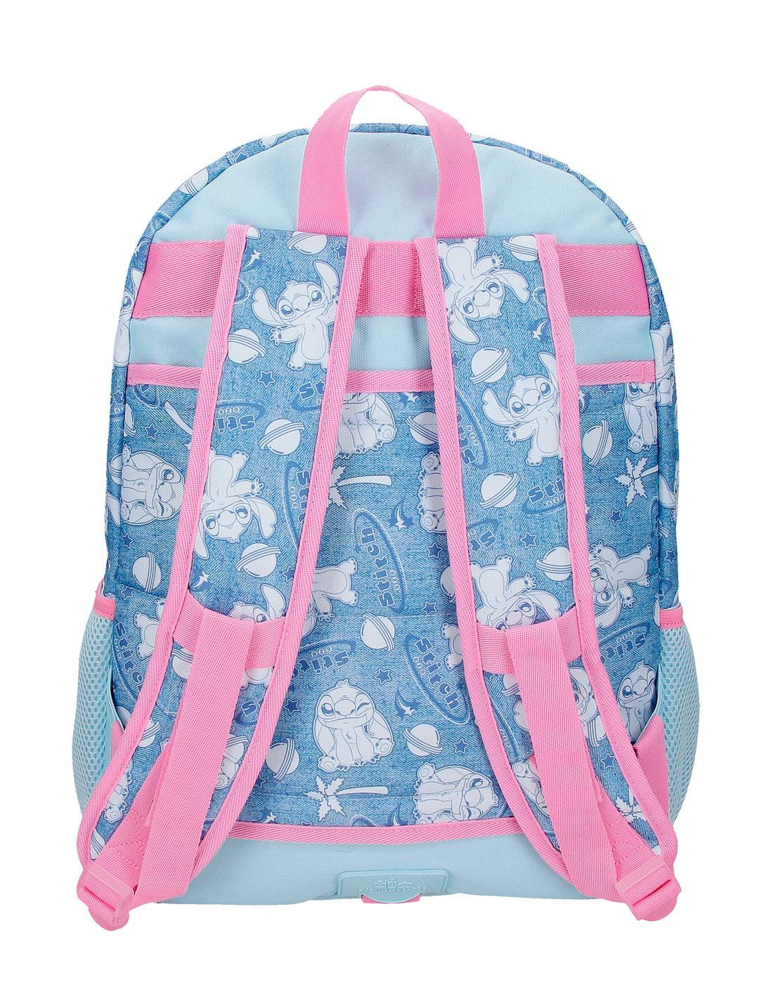 Mochila Escolar Hearts Stitch Disney 44cm Adaptável