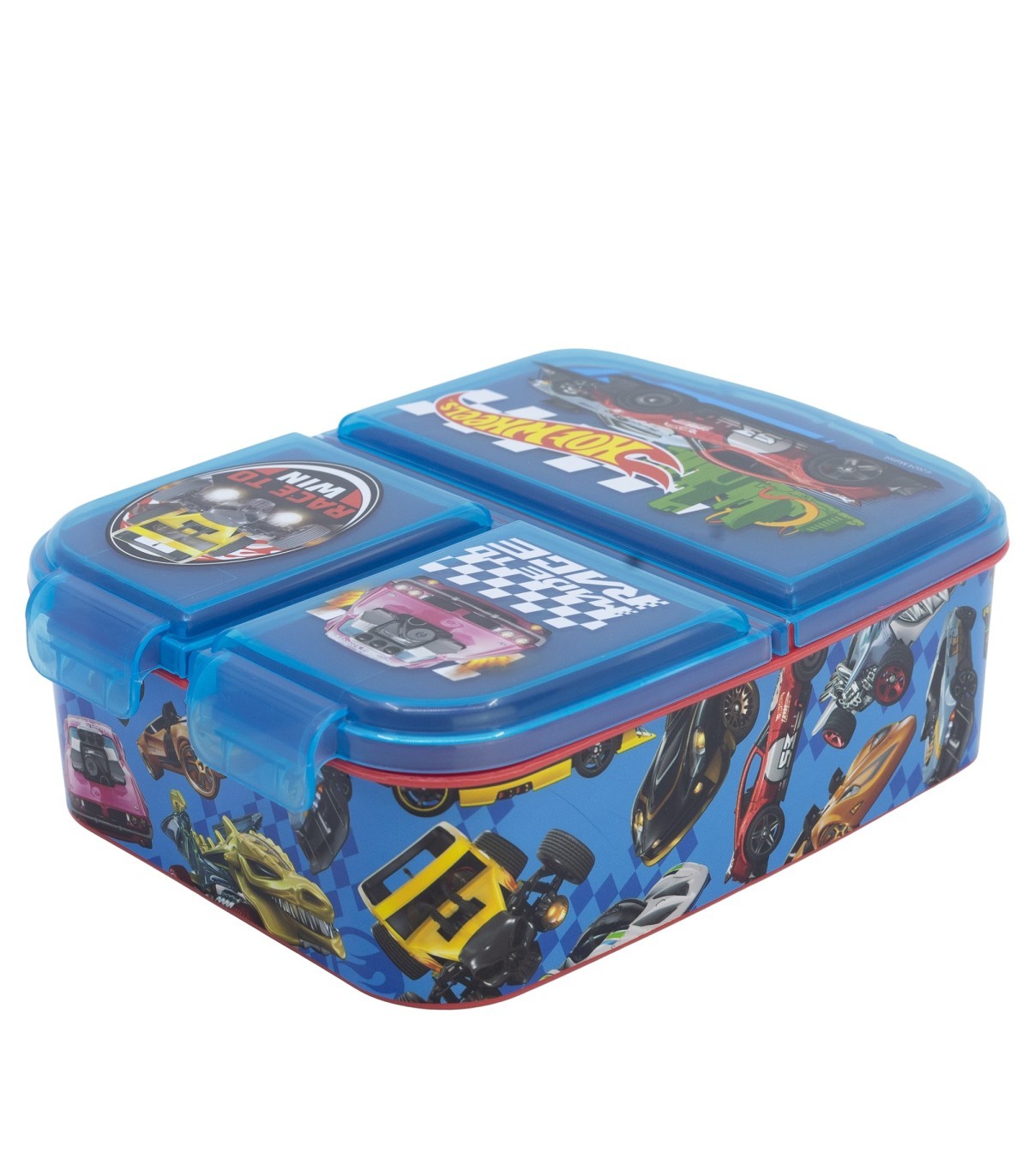 Sanduicheira Multiple com 3 Compartimentos Hotwheels Blue Fire