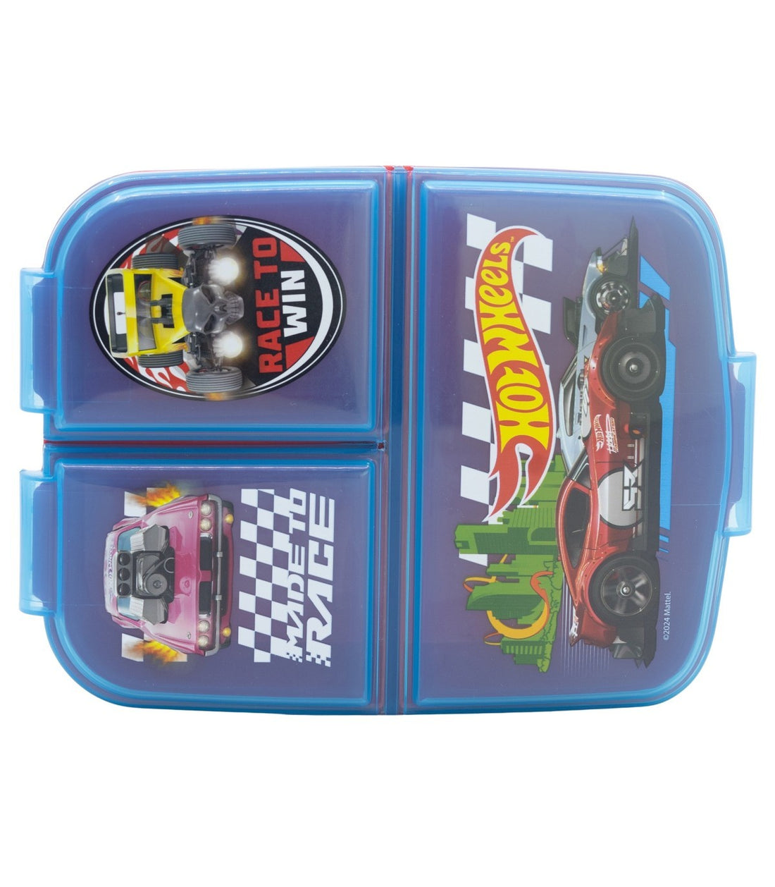 Sanduicheira Multiple com 3 Compartimentos Hotwheels Blue Fire
